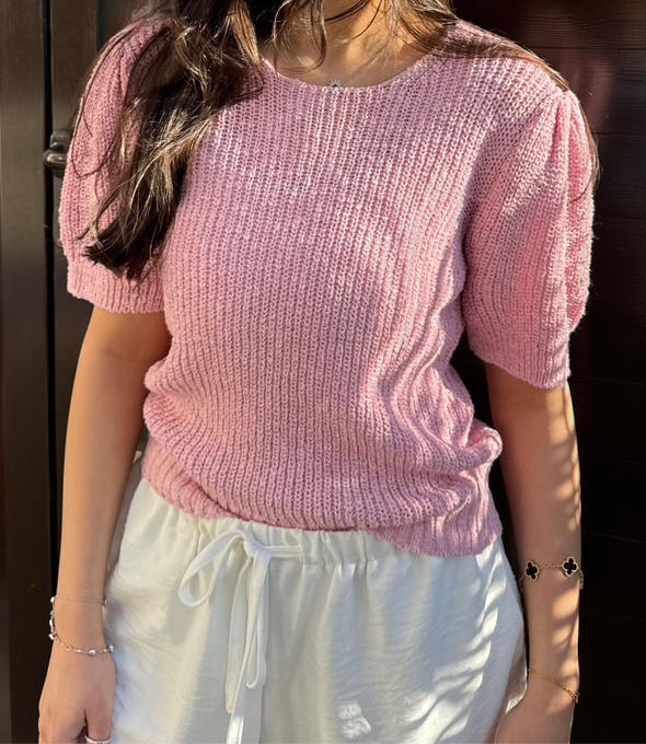 Blush Knit Tee