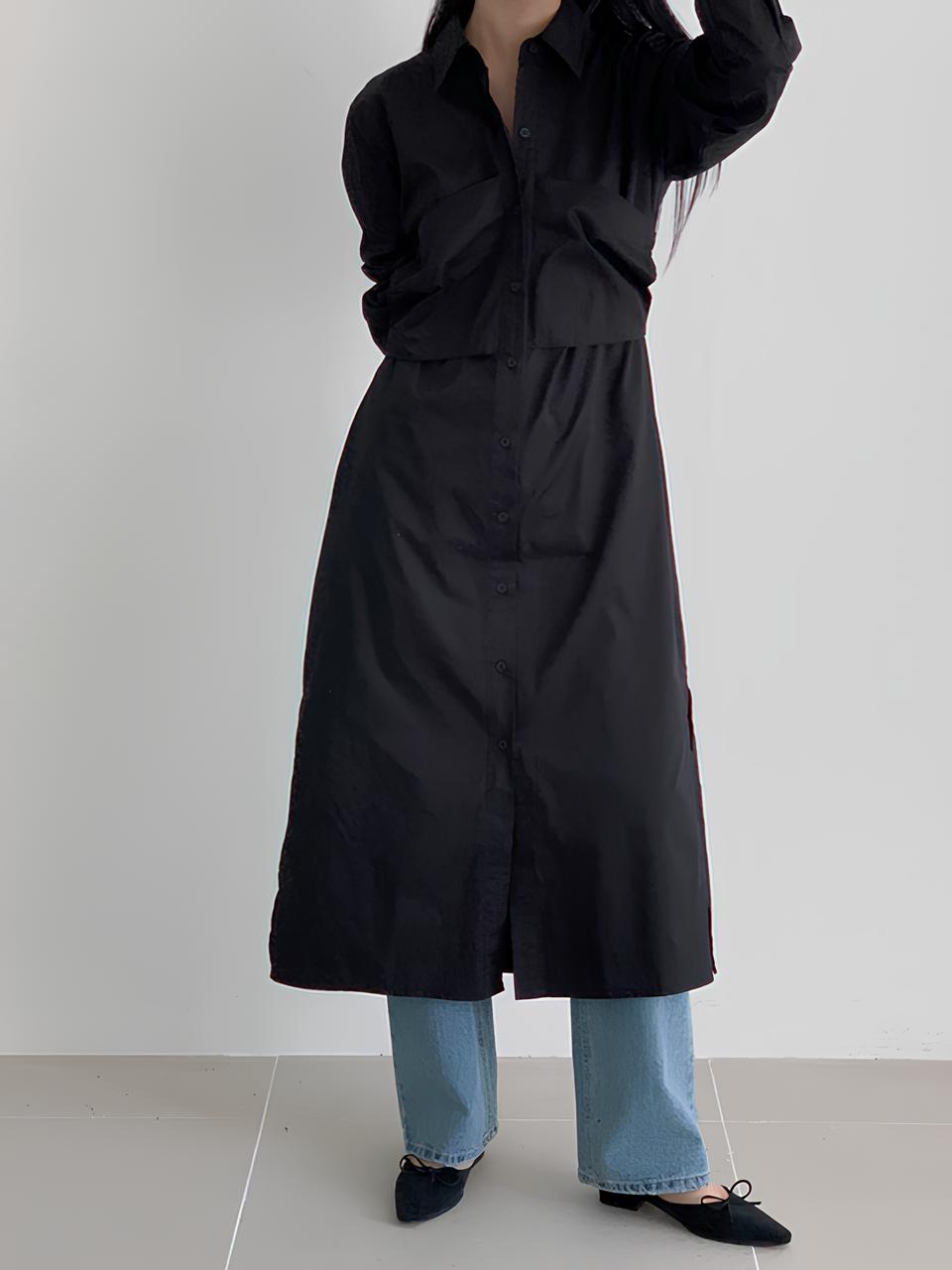 Wrapped Button Up Dress