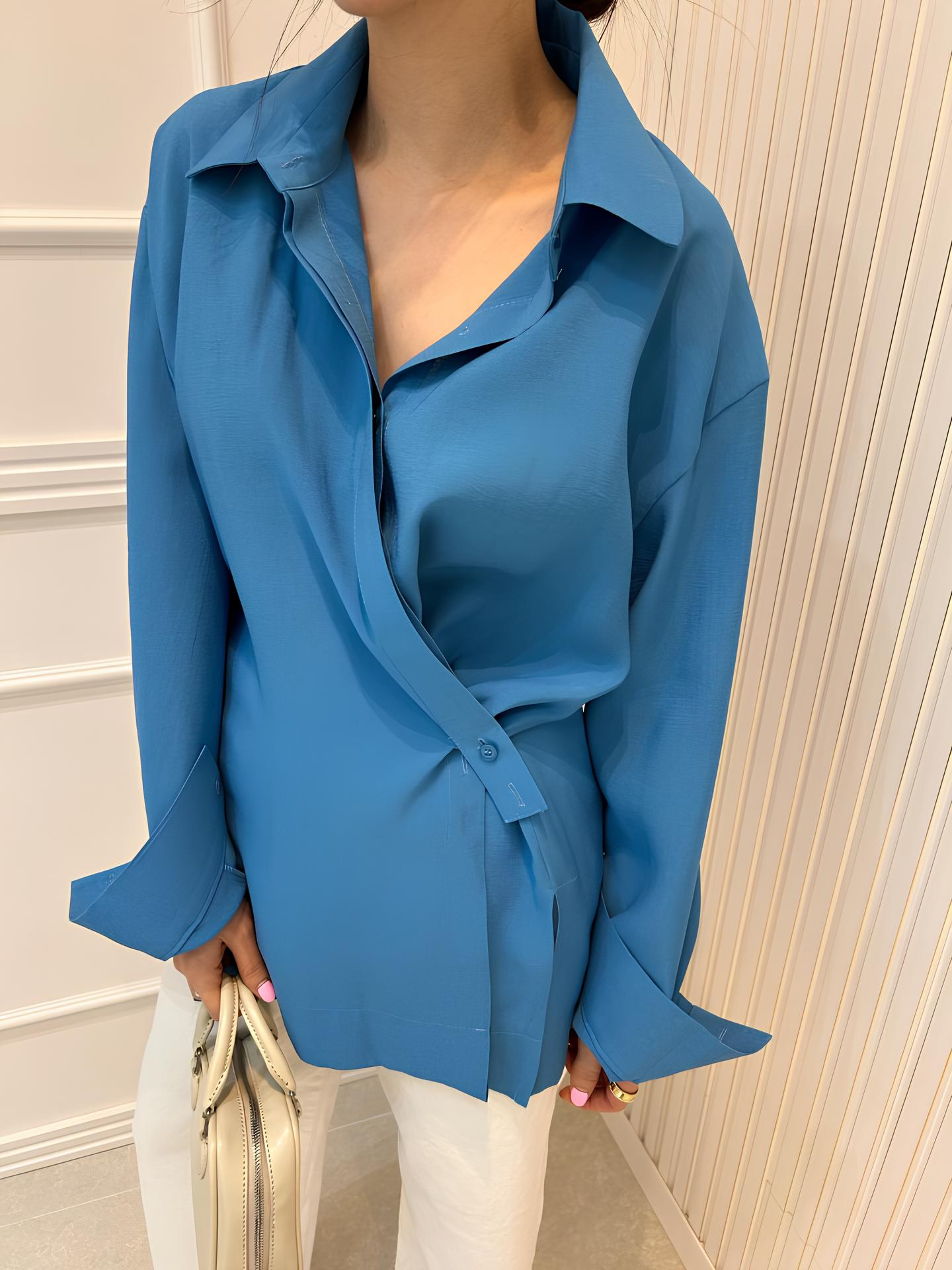 Asymmetrical Button Up