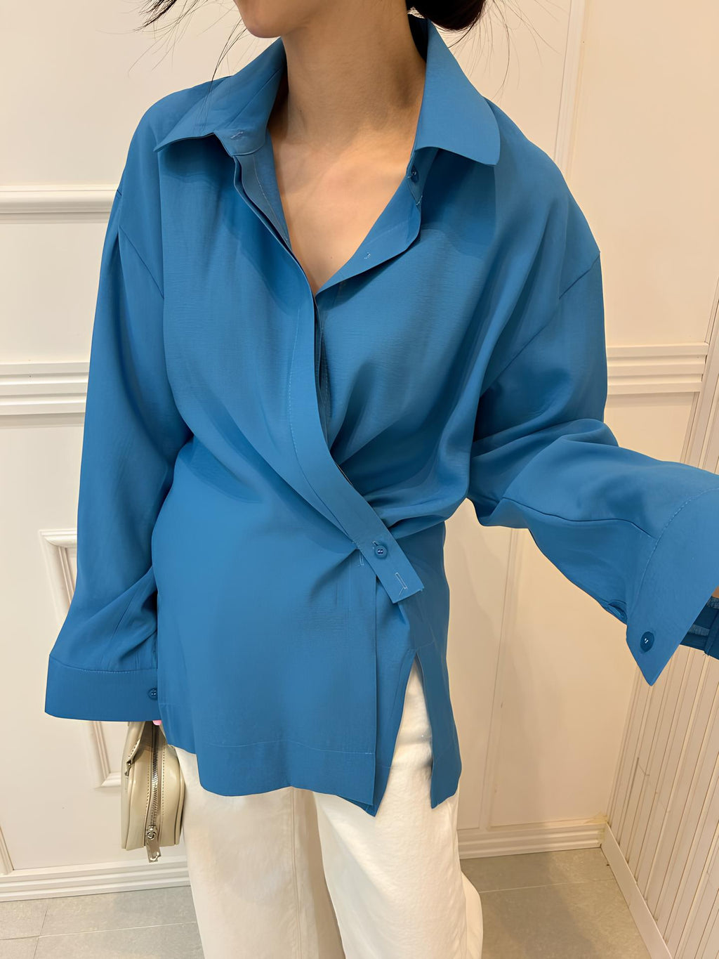 Asymmetrical Button Up