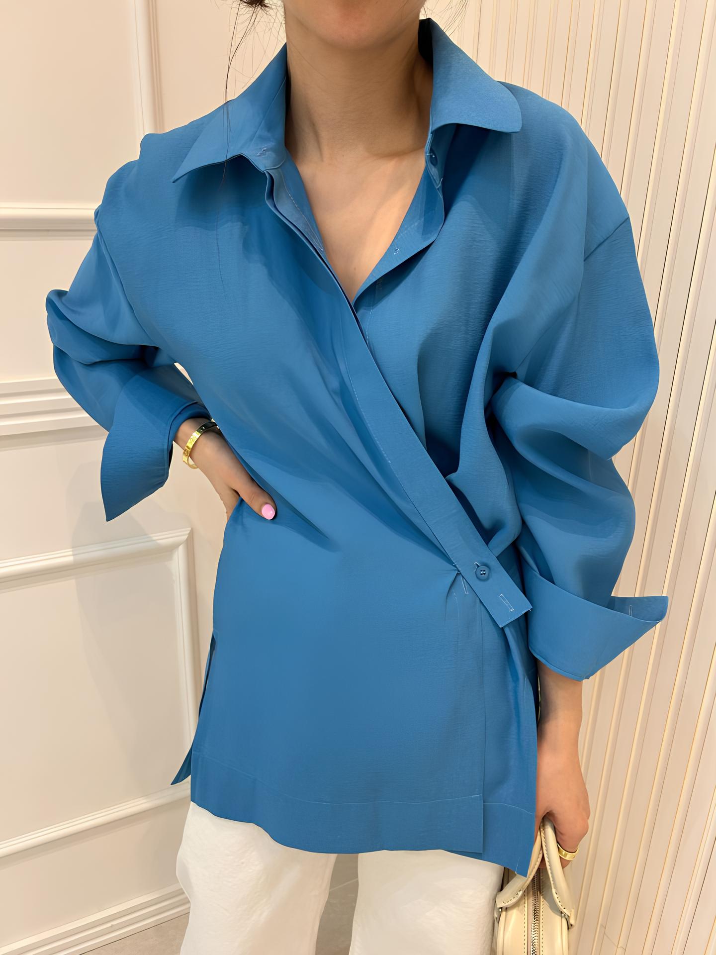 Asymmetrical Button Up