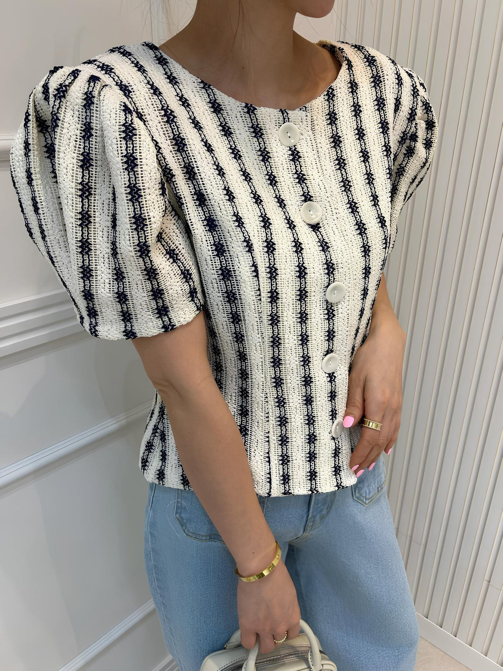 Dalmata Puff-sleeve Top