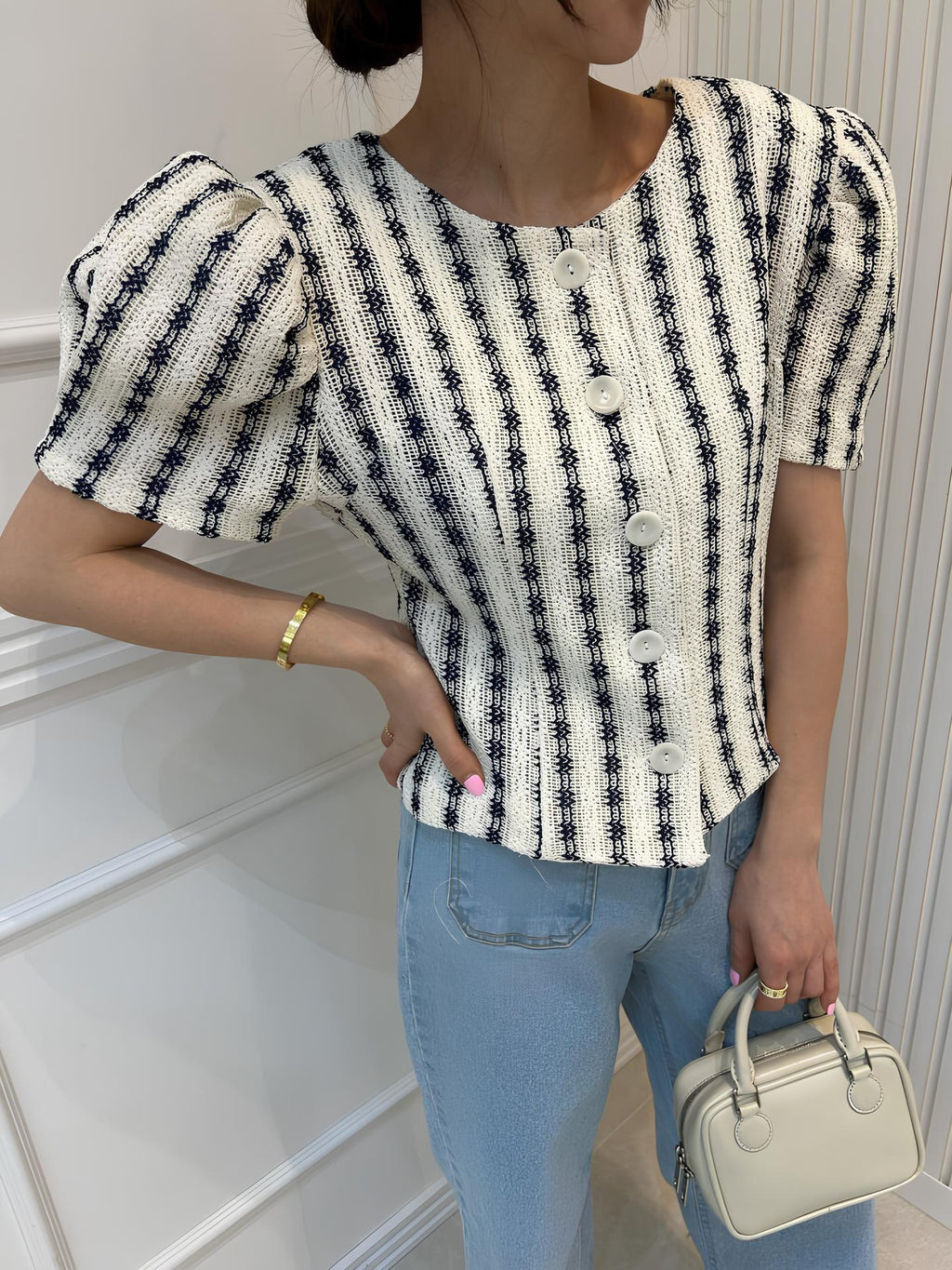 Dalmata Puff-sleeve Top