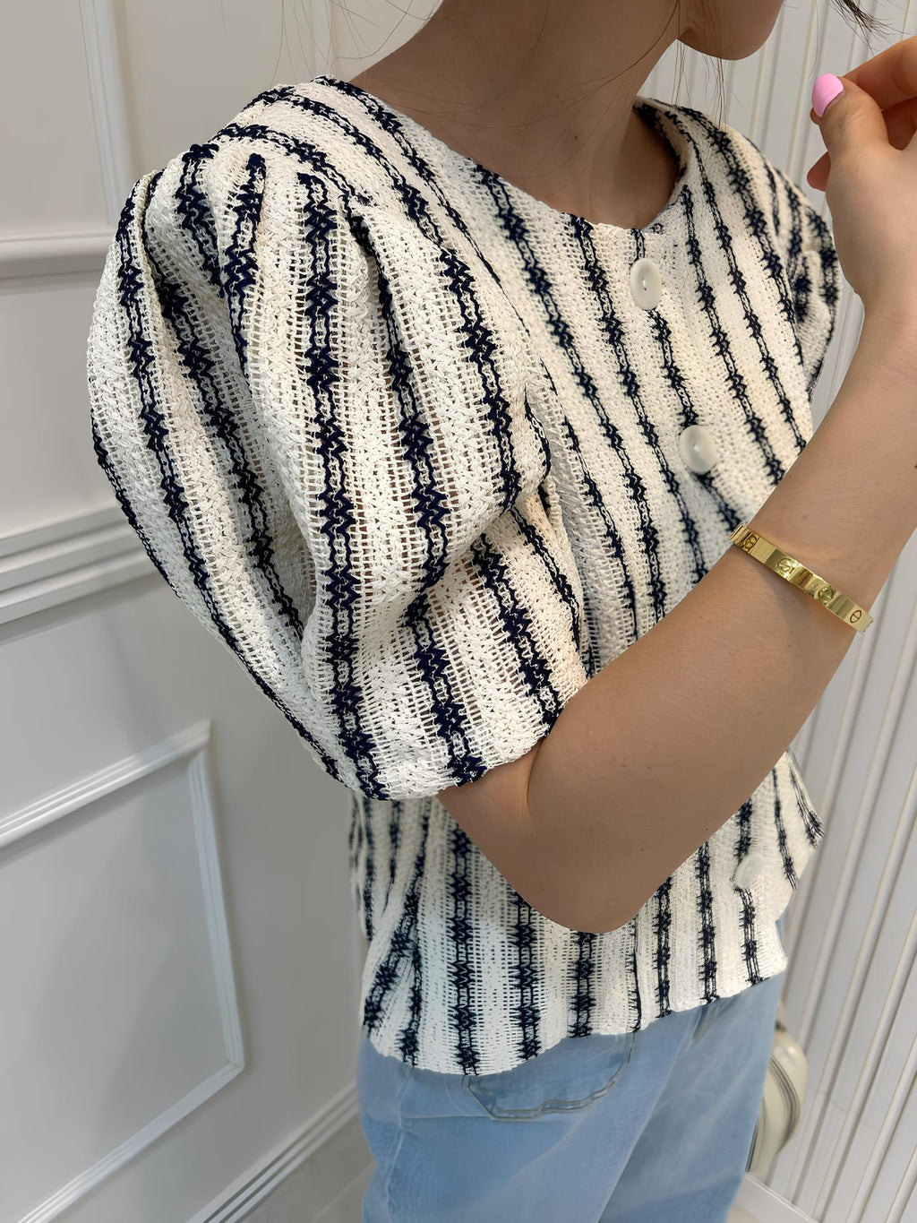 Dalmata Puff-sleeve Top