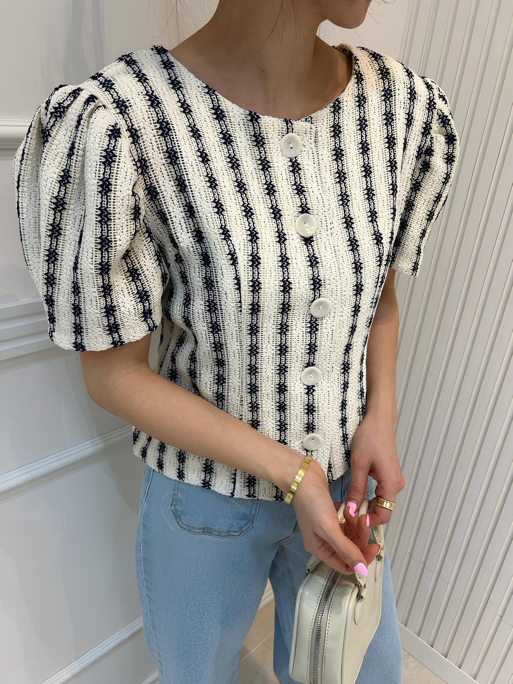 Dalmata Puff-sleeve Top
