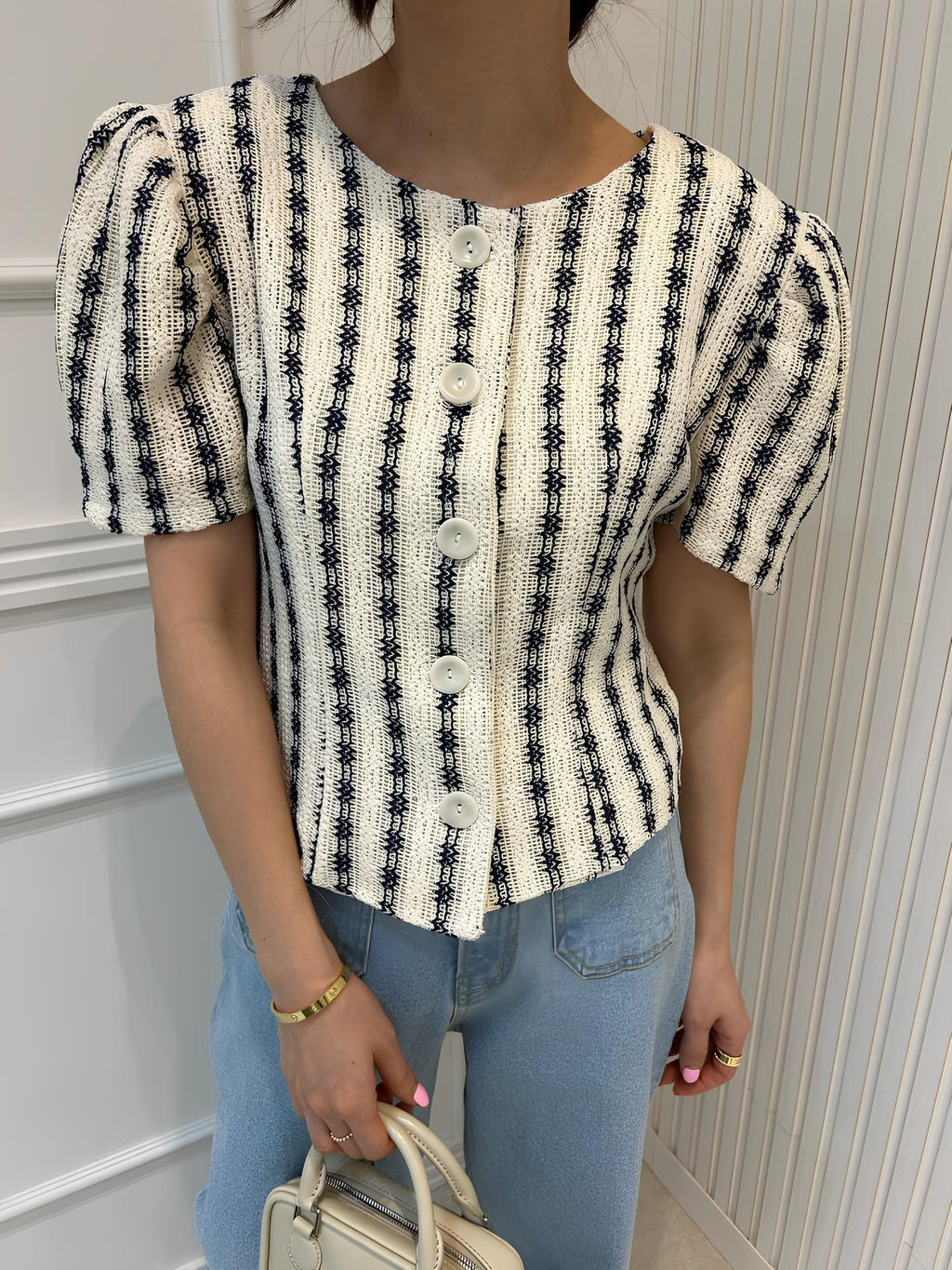 Dalmata Puff-sleeve Top