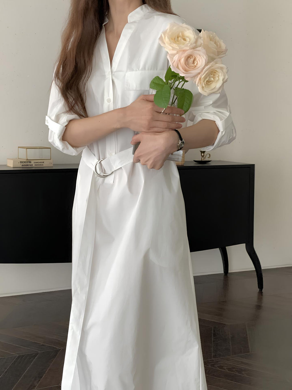 Collared One-Piece Dress