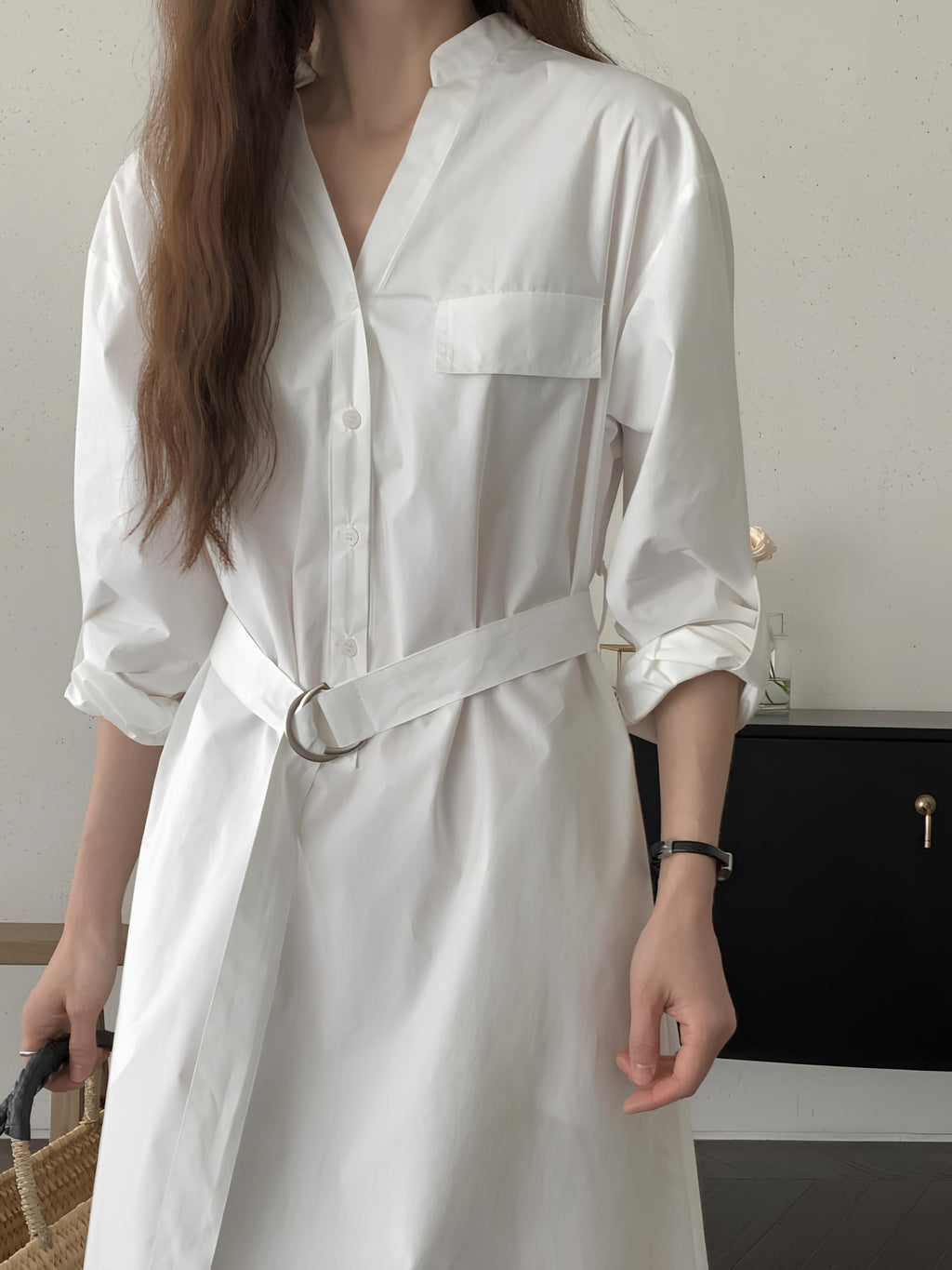 Collared One-Piece Dress