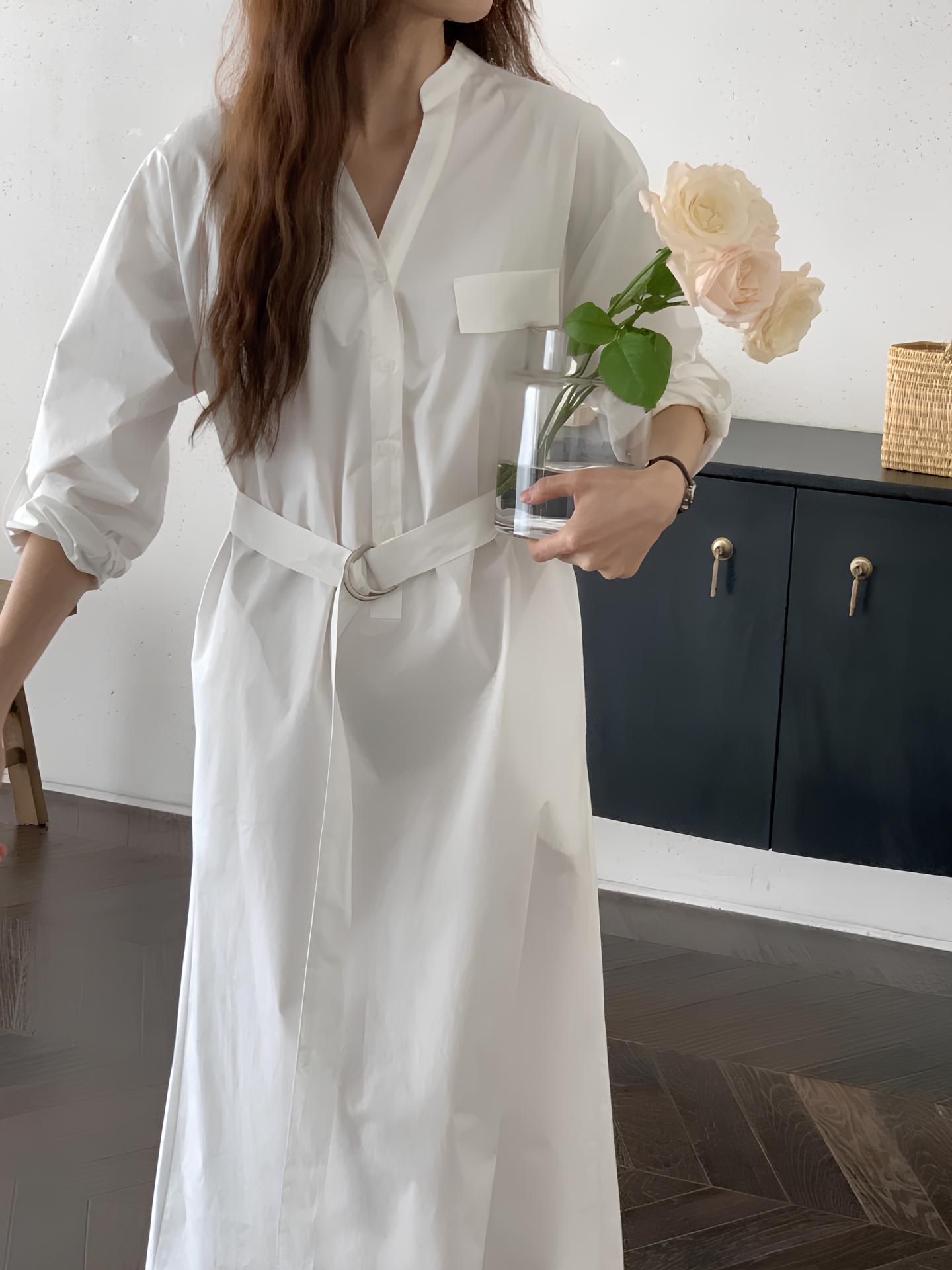 Collared One-Piece Dress